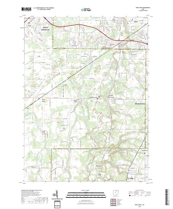 USGS Topographic Map – West View