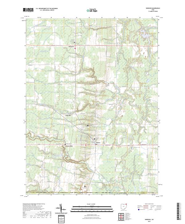 USGS Topographic Map – Windsor