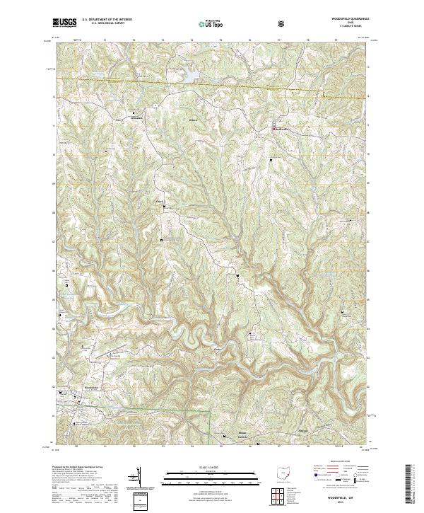 USGS Topographic Map – Woodsfield