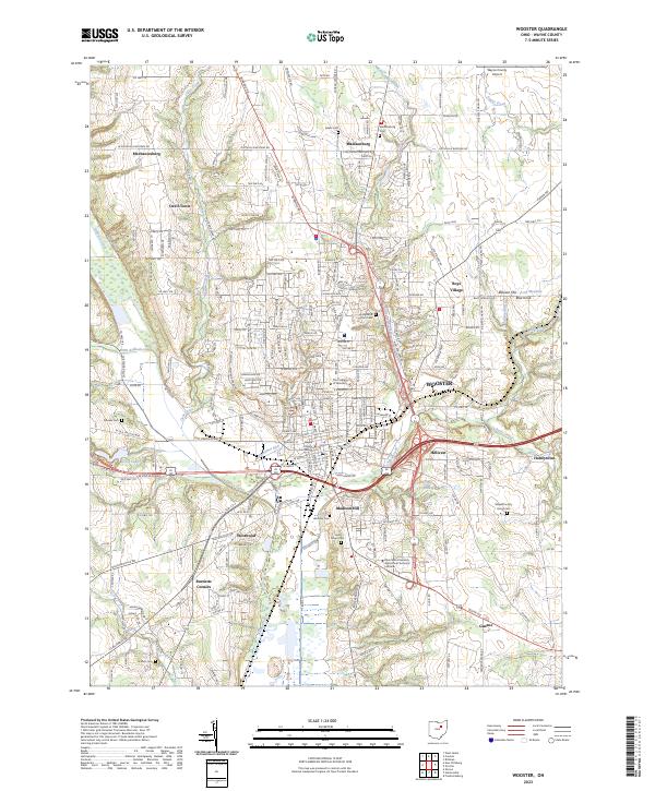 USGS Topographic Map – Wooster