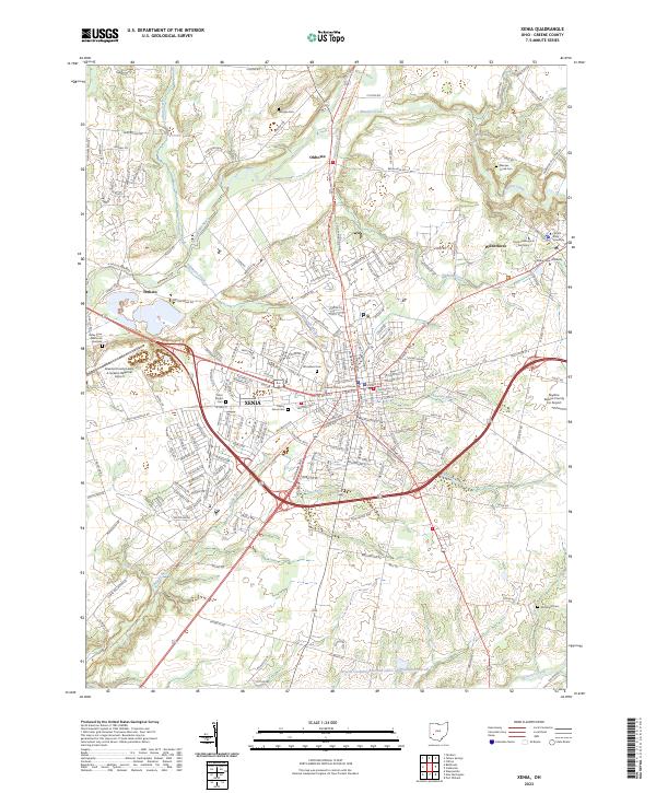 USGS Topographic Map – Xenia