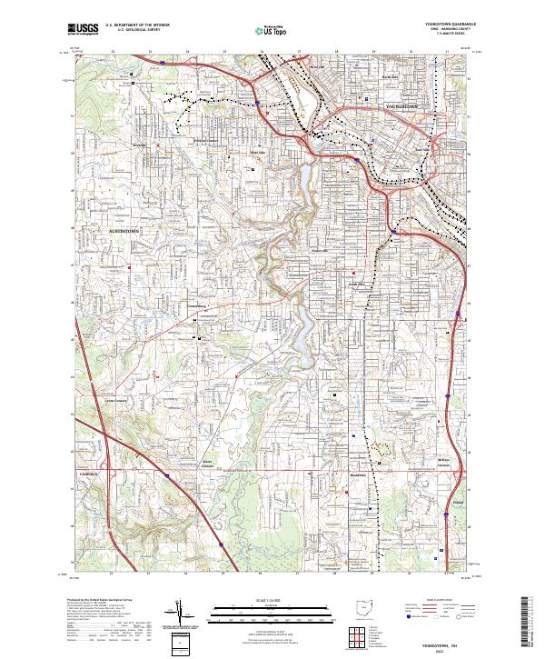 USGS Topographic Map – Youngstown