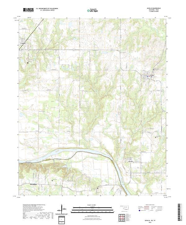 USGS Topographic Map – Achille