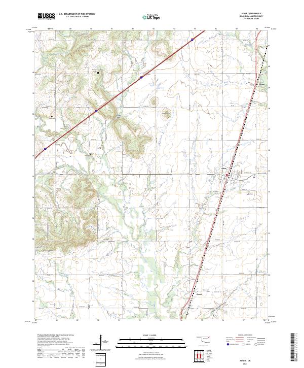 USGS Topographic Map – Adair