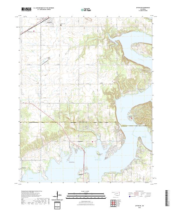 USGS Topographic Map – Afton NE