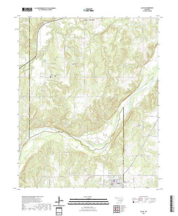 USGS Topographic Map – Allen