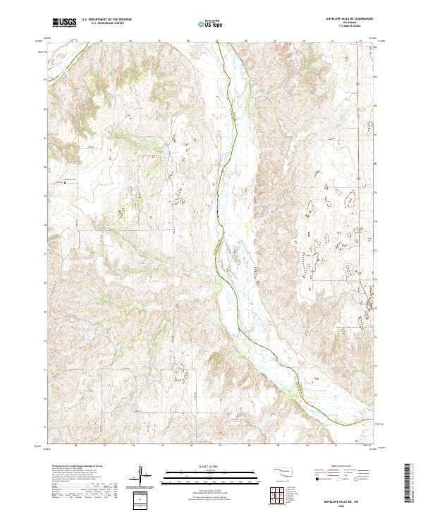 USGS Topographic Map – Antelope Hills NE