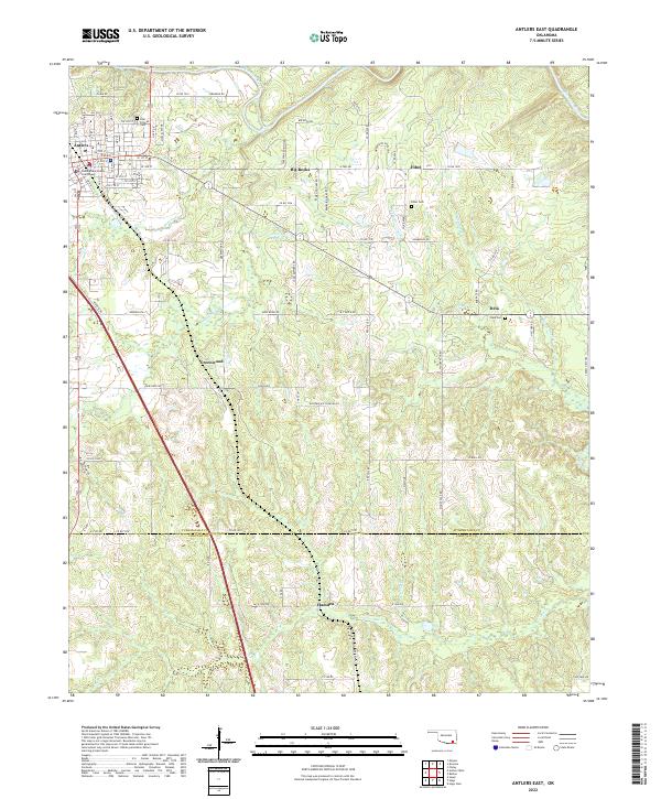 USGS Topographic Map – Antlers East