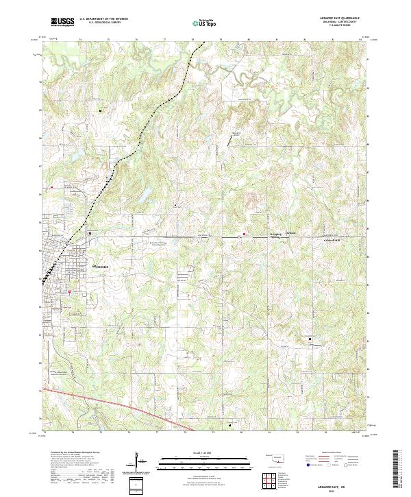 USGS Topographic Map – Ardmore East