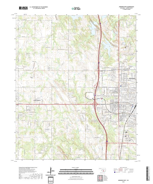 USGS Topographic Map – Ardmore West
