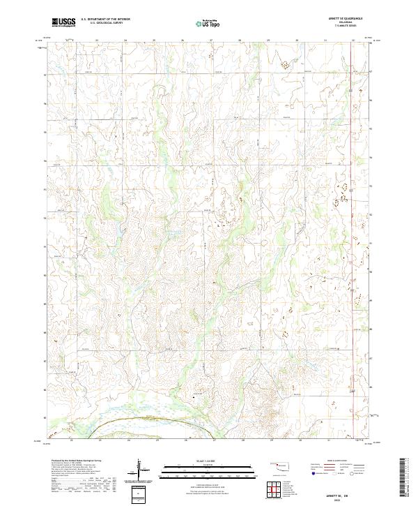 USGS Topographic Map – Arnett SE