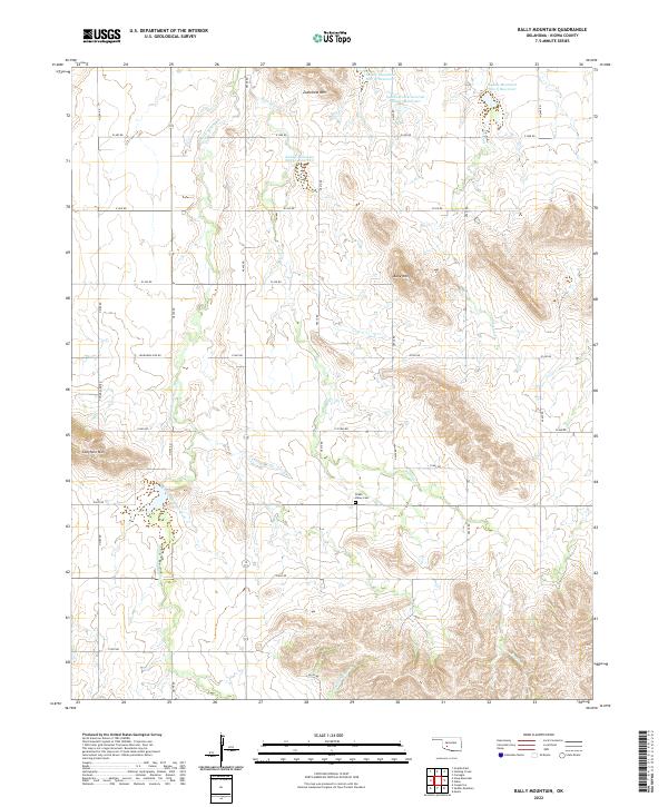 USGS Topographic Map – Bally Mountain
