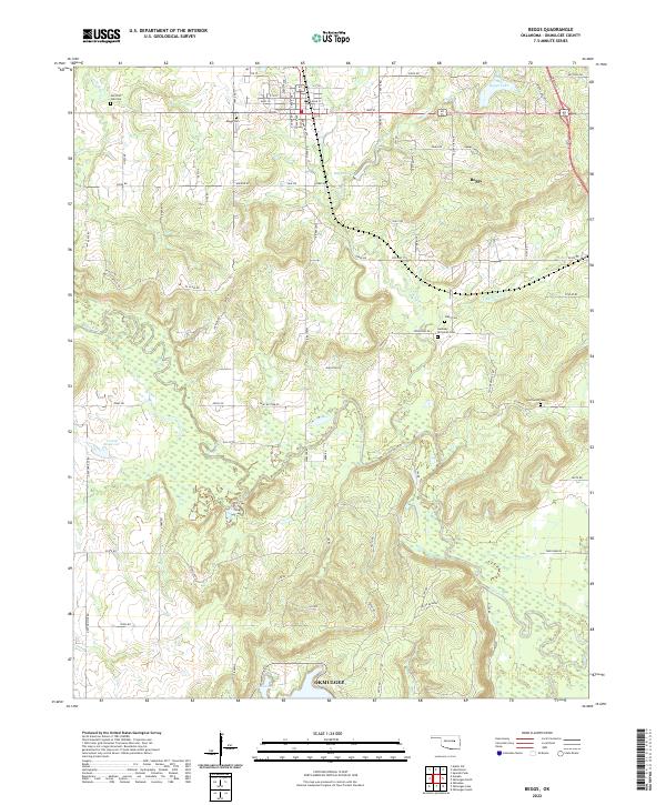 USGS Topographic Map – Beggs