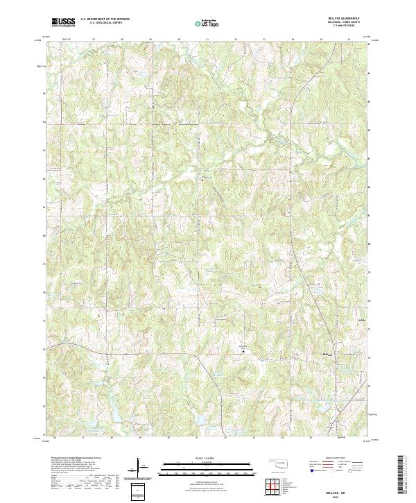USGS Topographic Map – Bellvue