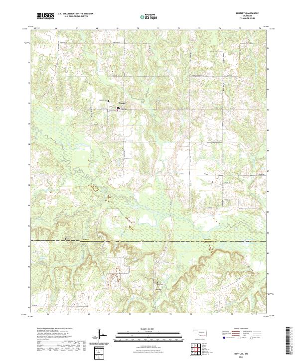 USGS Topographic Map – Bentley