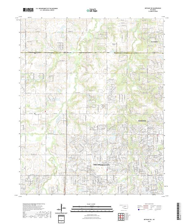 USGS Topographic Map – Bethany NE