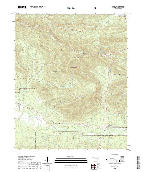 USGS Topographic Map – Big Cedar