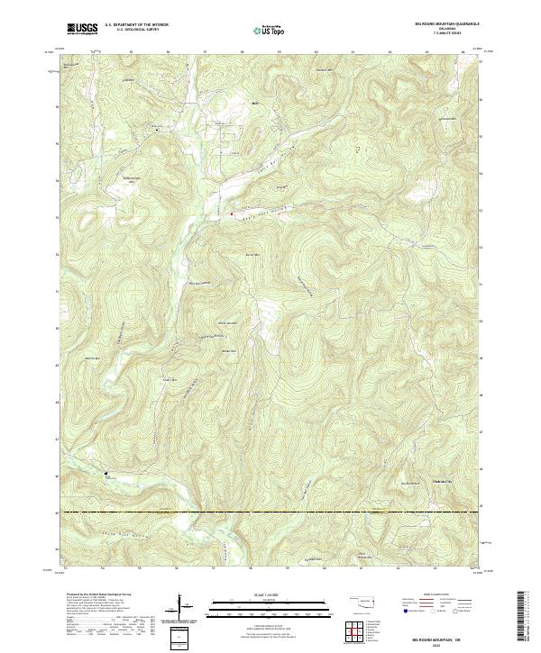 USGS Topographic Map – Big Round Mountain