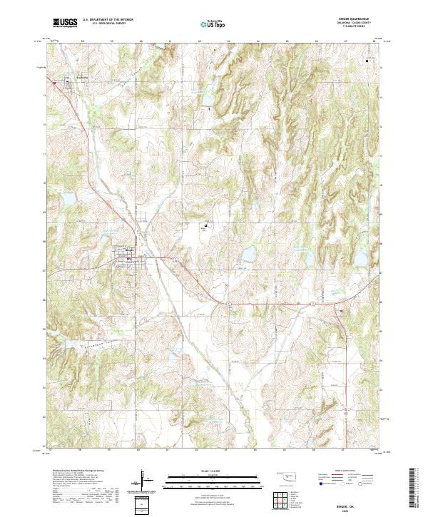 USGS Topographic Map – Binger