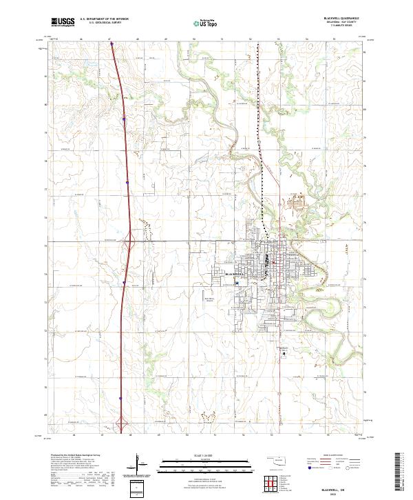 USGS Topographic Map – Blackwell