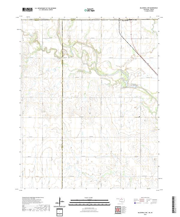 USGS Topographic Map – Blackwell NW