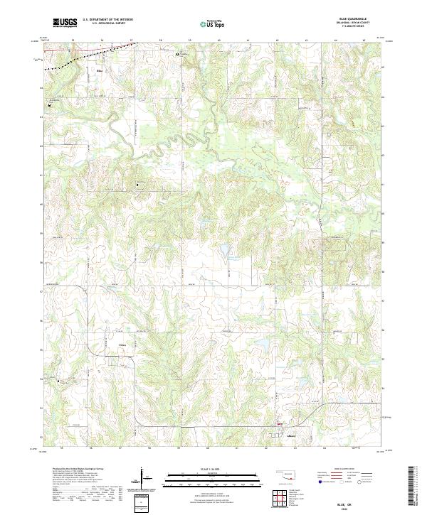 USGS Topographic Map – Blue
