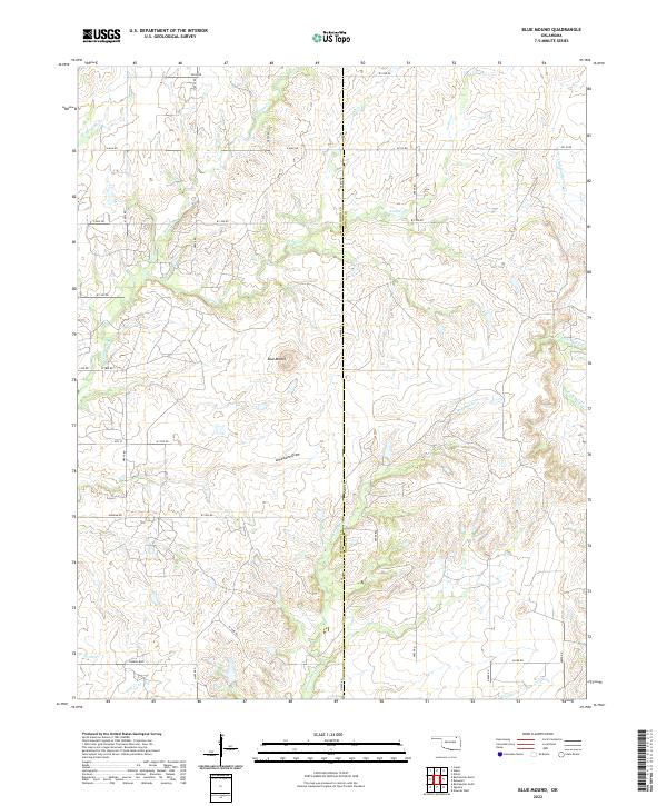USGS Topographic Map – Blue Mound