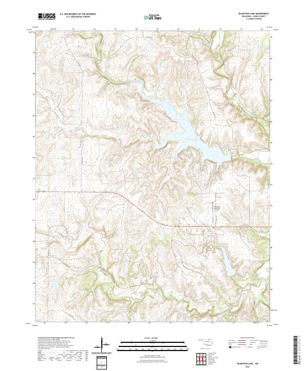 USGS Topographic Map – Bluestem Lake
