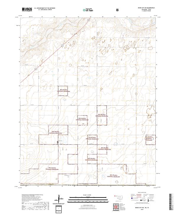 2022 Map of Boise City SW, 2022 Print
