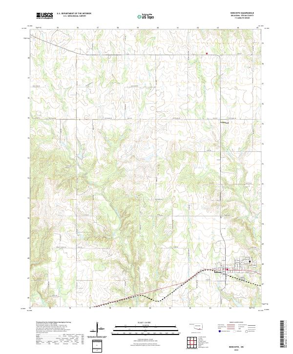 USGS Topographic Map – Bokchito