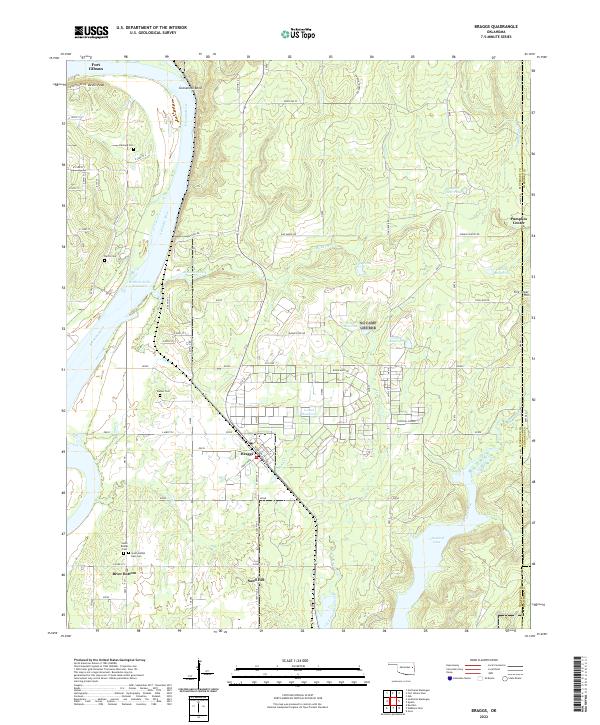 USGS Topographic Map – Braggs