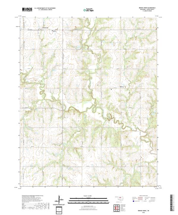 USGS Topographic Map – Bridge Creek