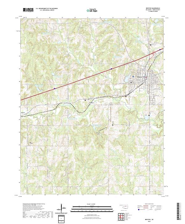 USGS Topographic Map – Bristow