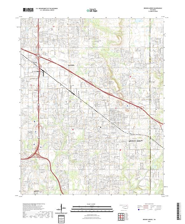 USGS Topographic Map – Broken Arrow