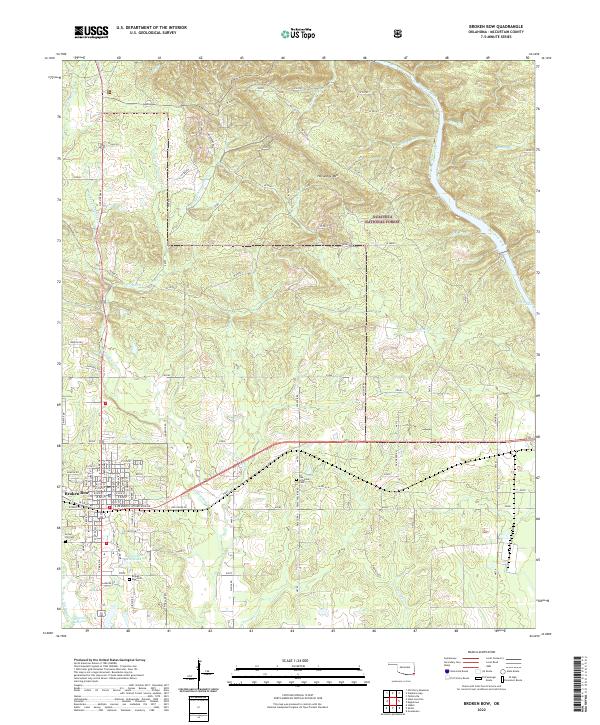 USGS Topographic Map – Broken Bow