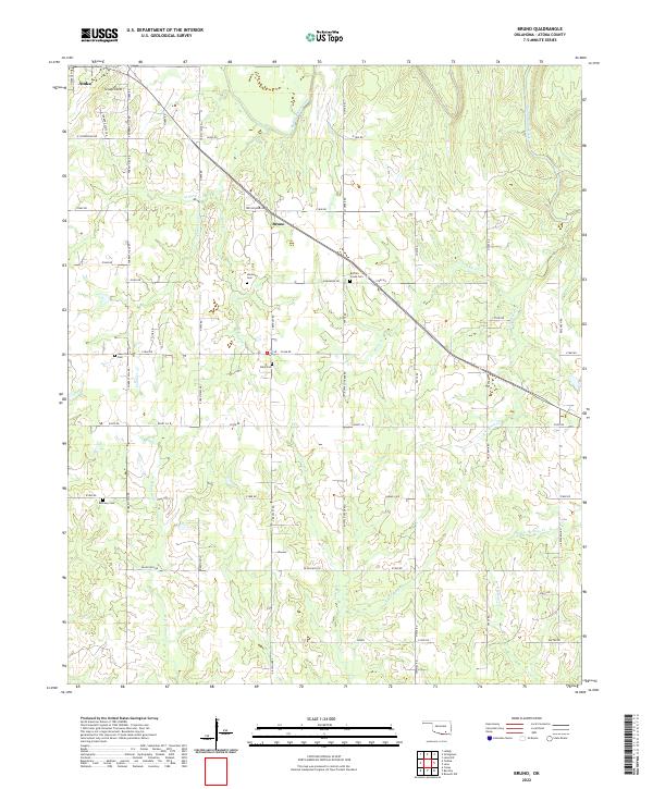 USGS Topographic Map – Bruno