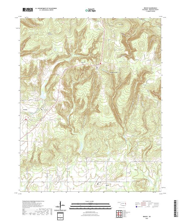 USGS Topographic Map – Brushy