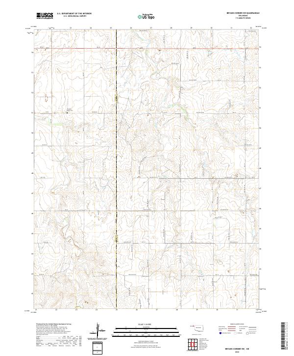 USGS Topographic Map – Bryans Corner SW