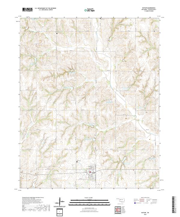 USGS Topographic Map – Butler