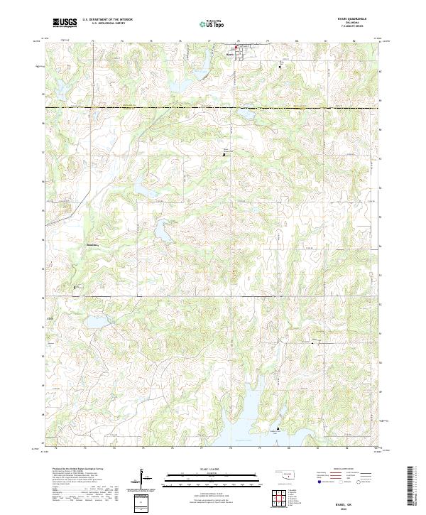 USGS Topographic Map – Byars