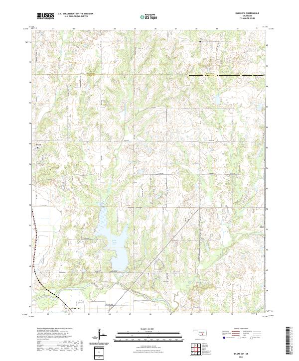 USGS Topographic Map – Byars SW