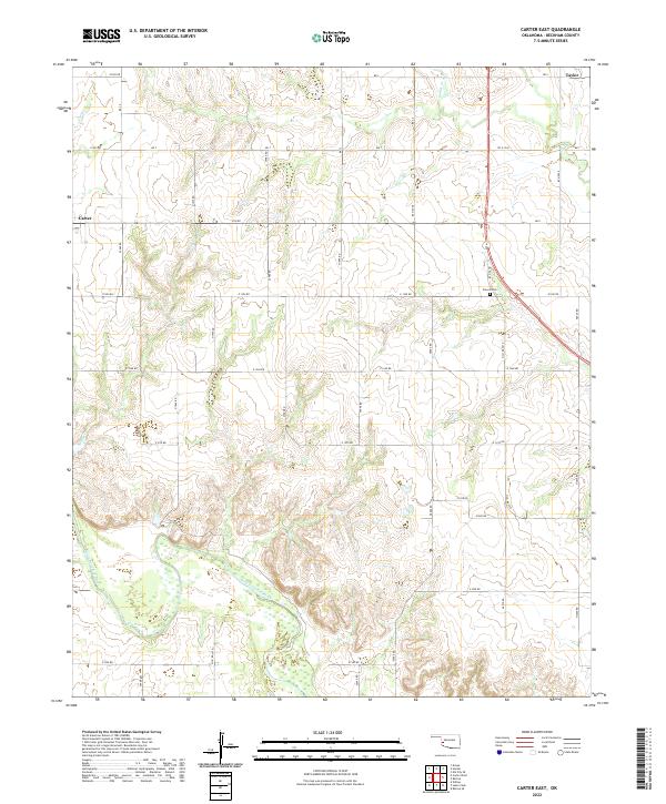 USGS Topographic Map – Carter East