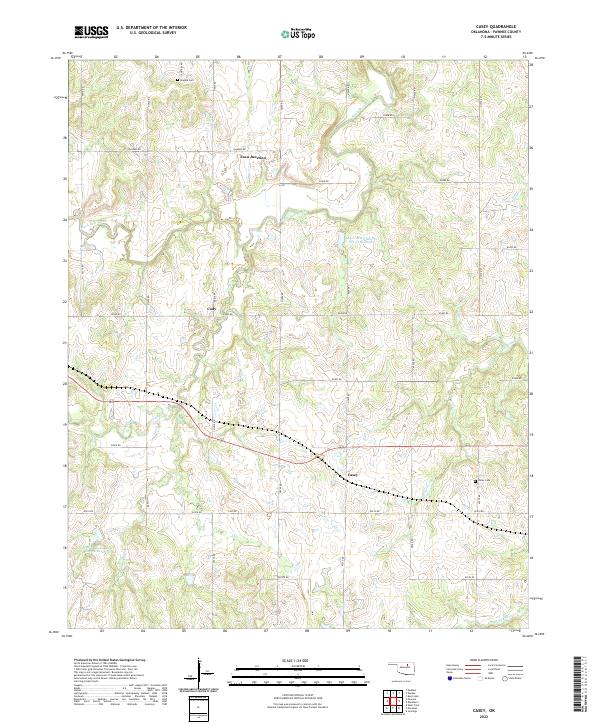 USGS Topographic Map – Casey
