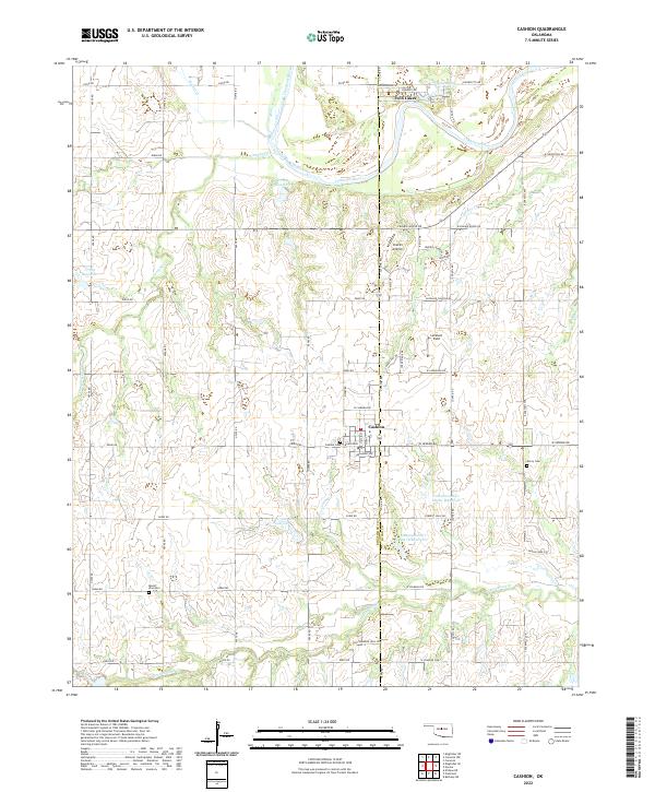 USGS Topographic Map – Cashion