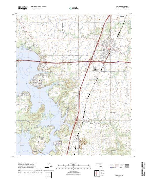USGS Topographic Map – Checotah