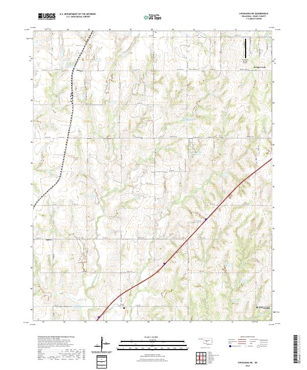 USGS Topographic Map – Chickasha NE
