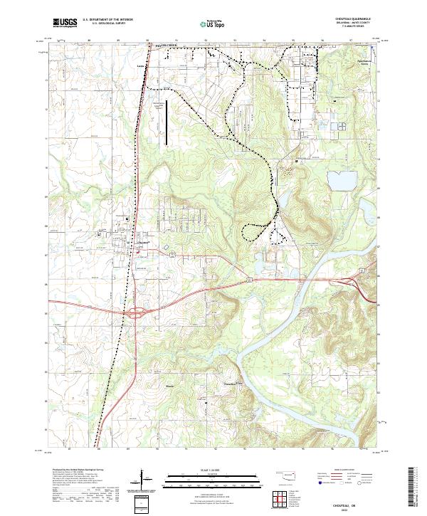 USGS Topographic Map – Chouteau