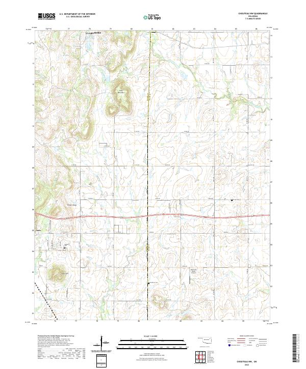 USGS Topographic Map – Chouteau NW