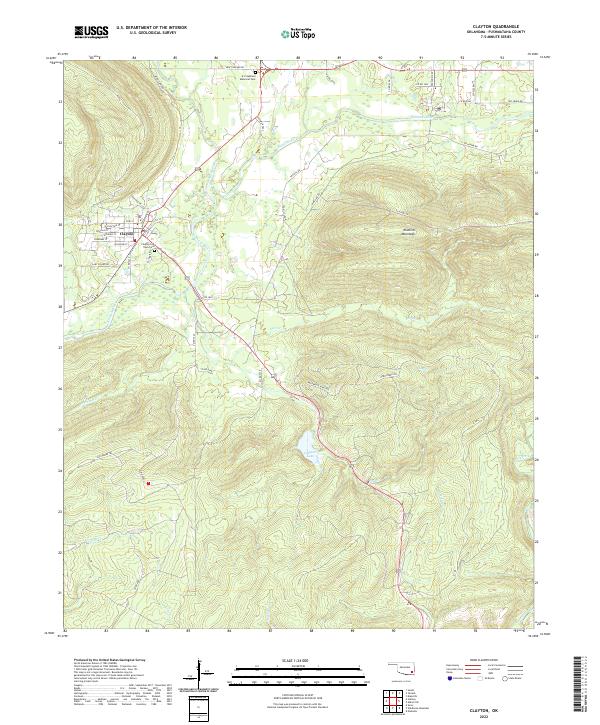 USGS Topographic Map – Clayton