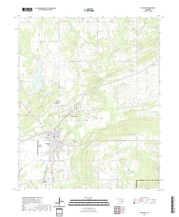 USGS Topographic Map – Coalgate